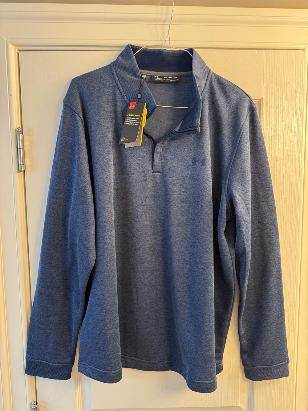 NWT Under Armour Men's Navy Heather Quarter-Zip Pullover